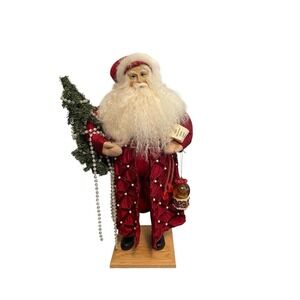Lynn Haney Garnet Celebration Handcrafted Santa Vintage 22"
